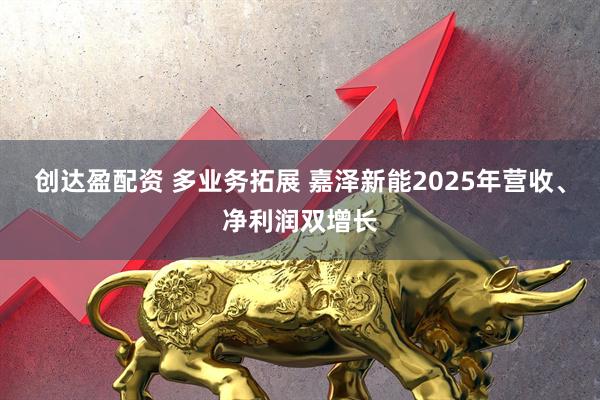 创达盈配资 多业务拓展 嘉泽新能2025年营收、净利润双增长